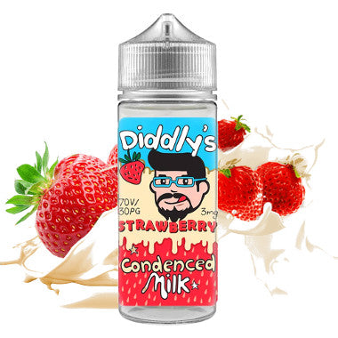 One Cloud - Diddly's Strawberry Condensed Milk - LongFill - 120ml