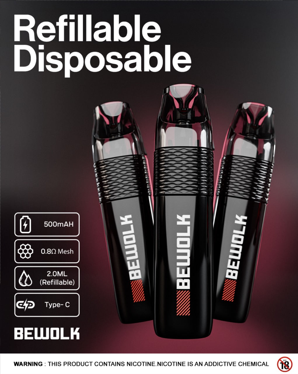 Bewolk Refillable Disposable