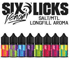 Six Licks Venom - MTL / Salts Flavour Shots 30ml