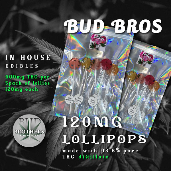 Bud Brothers - Lollipops 120mg Each - Sold as singles